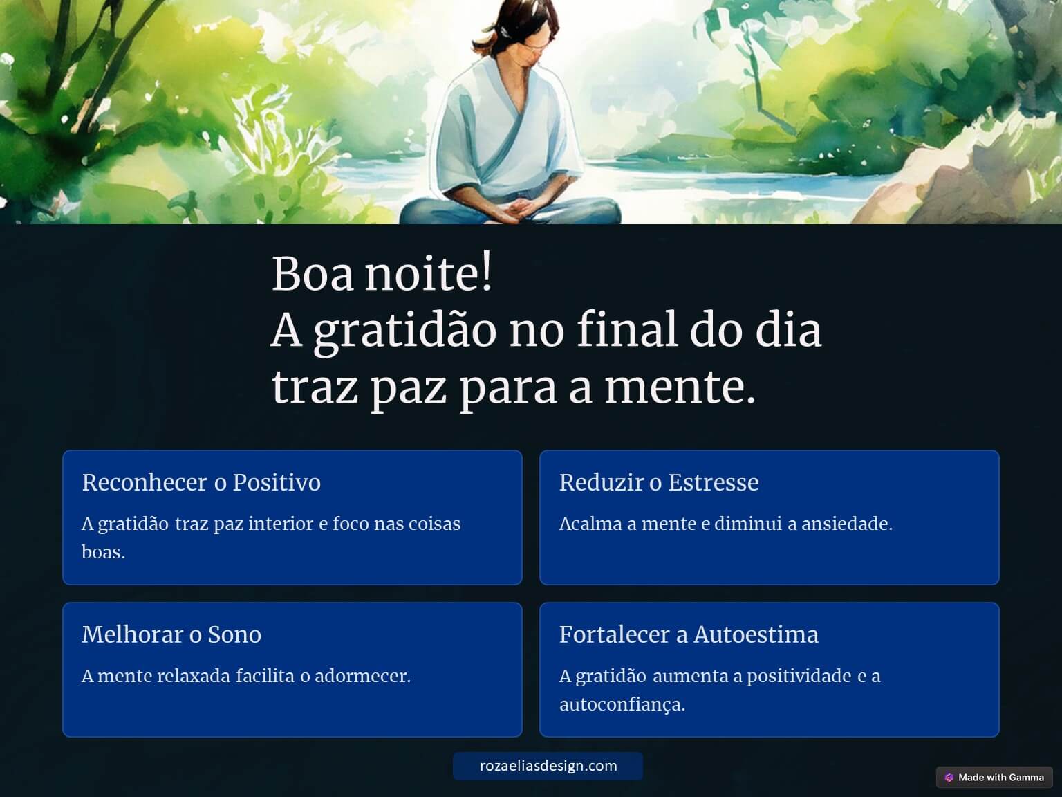 gratidão no final do dia